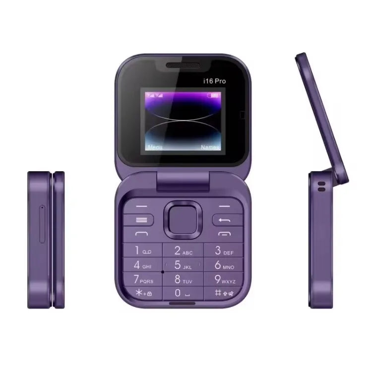 I16 Pro Dual Sim Non-Smartphone I16 Flip Phone Button Elderly 2g Phone  Feature F15 Mini Folding Mobile Phone