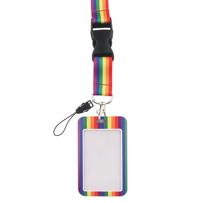 LGBT Gay Rainbow Strap Lanyard for Card ID Badge, Key Chain Key DZ1279
