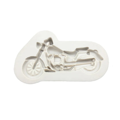 Motorcycle Shape Silicone Mold Fondant Cake Decorating Tools Cupcake Chocolate Mold