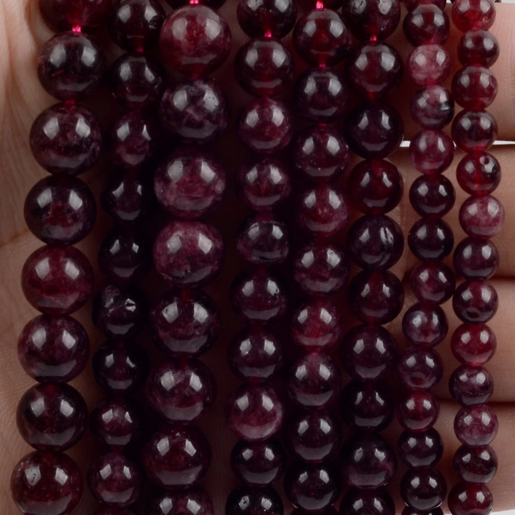 Natural Stone Beads 4-10mm Amethysts Lava Turquoises Agates Jades Garnet Quartzs Beads For Jewelry Making DIY Bracelet Necklace