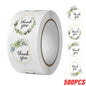 100-500pcs Thank You Round Sticker Scrapbook Envelope Seal Sticker Gift Flower Decoration Stationery Label Stickers