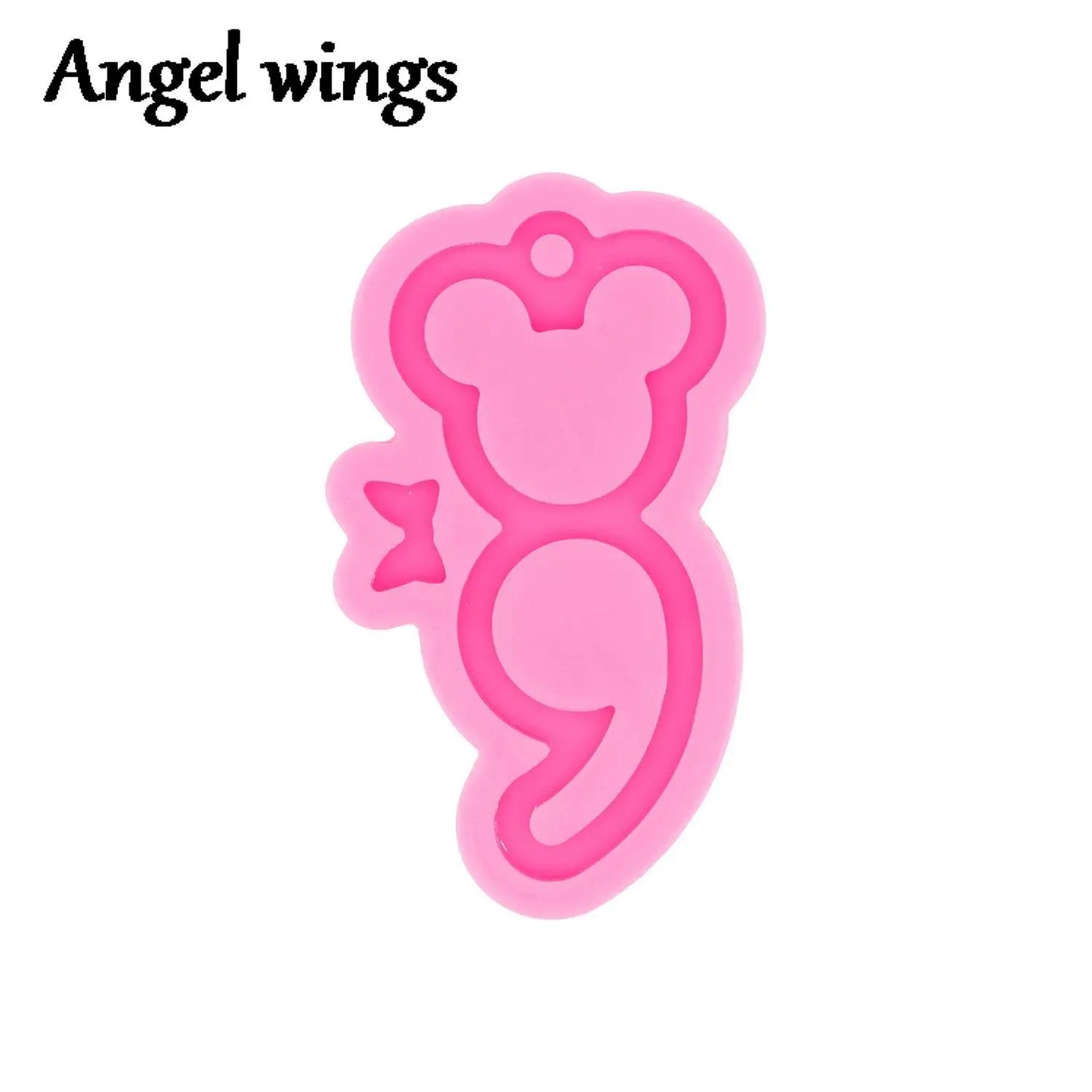 Heart Semicolon & Mouse Bow Silicone Mold – Epoxy Resin Craft Mold