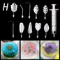14 style 3D Gelatin Cake  Mold Jelly Art Pudding Flowers Stainless Steel Nozzle Syringe  Needle Kit Cake Decorating Tools