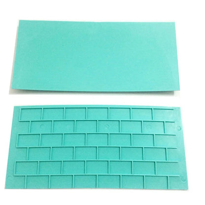 2‑Piece Bark Wall Cake Mold Set – Embossed Brick & Wood Grain Fondant Cutters for Cake Decorating