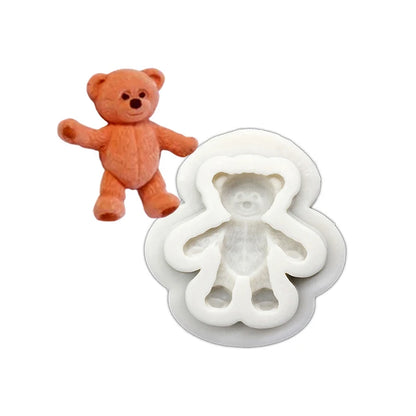 Cute Bear Silicone Sugarcraft Mold Resin Tools Cupcake Baking Mould Fondant Cake Decorating Tools