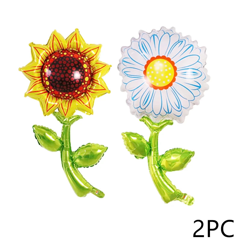 5PC Sunflower Daisy Rose Tulip Helium foil balloons Theme party decoration Mother's valentinesDay wedding Birthday dcorations