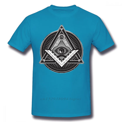 Illuminati T Shirt Illuminati T-Shirt Classic Short Sleeves Tee Shirt Graphic 3xl Male Funny 100% Cotton Tshirt