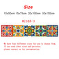 Colorful Pattern Ceramic Tiles Wall Sticker Tables Bathroom Kitchen Home Decor Wall Decals Waterproof Peel & Stick PVC Art Mural