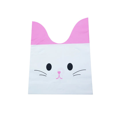 20PCS Kids Birthday Party Decoration Easter Carrot Candy Bag Easter Rabbit Gift Bag Candy Cones Transprant Plastic Bag