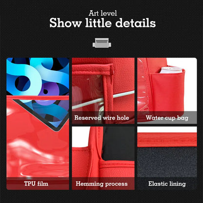 Newest Car Handbag Holder Interior Seat Middle Storage Bag PU Leather Auto Handbag Support Universal Rear Seat Ipad Phone Holder