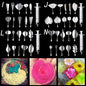 14 style 3D Gelatin Cake  Mold Jelly Art Pudding Flowers Stainless Steel Nozzle Syringe  Needle Kit Cake Decorating Tools