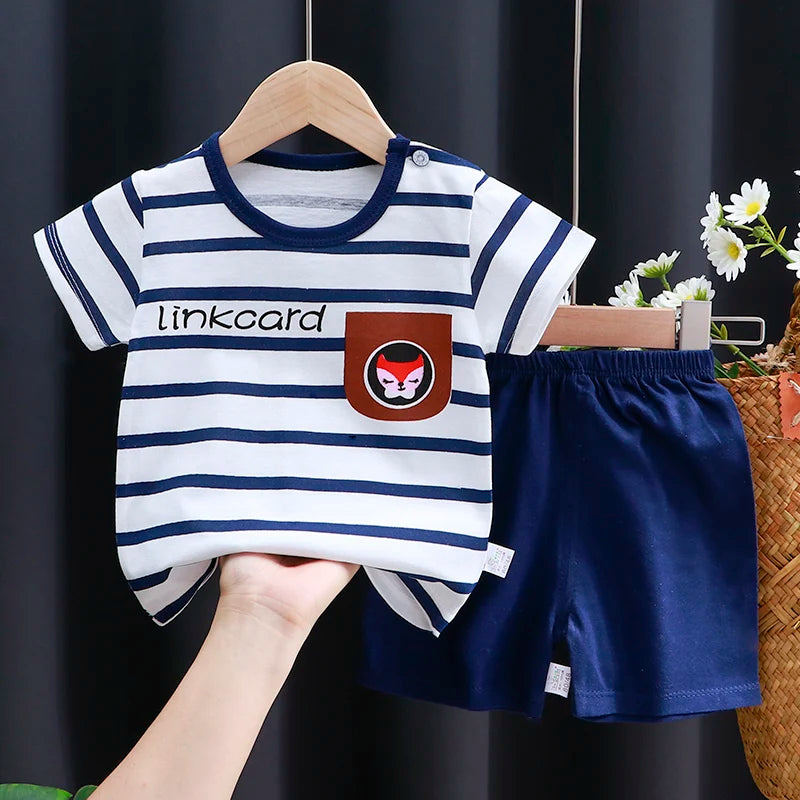 Kids Clothes Set Baby Boy/Girl T-Shirt + Shorts Summer Clothing
