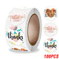100-500pcs Thank You Round Sticker Scrapbook Envelope Seal Sticker Gift Flower Decoration Stationery Label Stickers