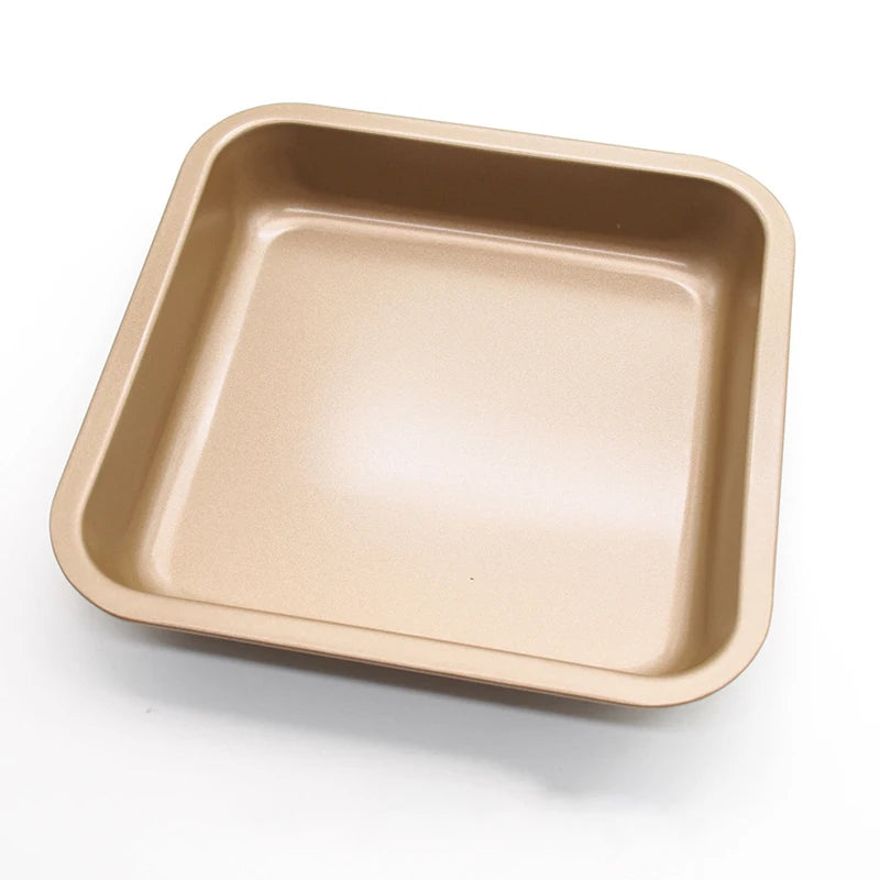 7.5" Square Non‑Stick Carbon Steel Baking Tray – Cake, Bread & Pizza Pan
