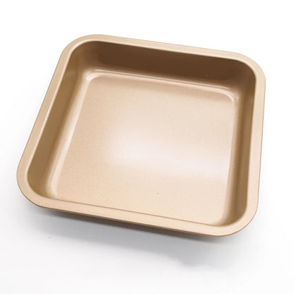 7.5" Square Non‑Stick Carbon Steel Baking Tray – Cake, Bread & Pizza Pan