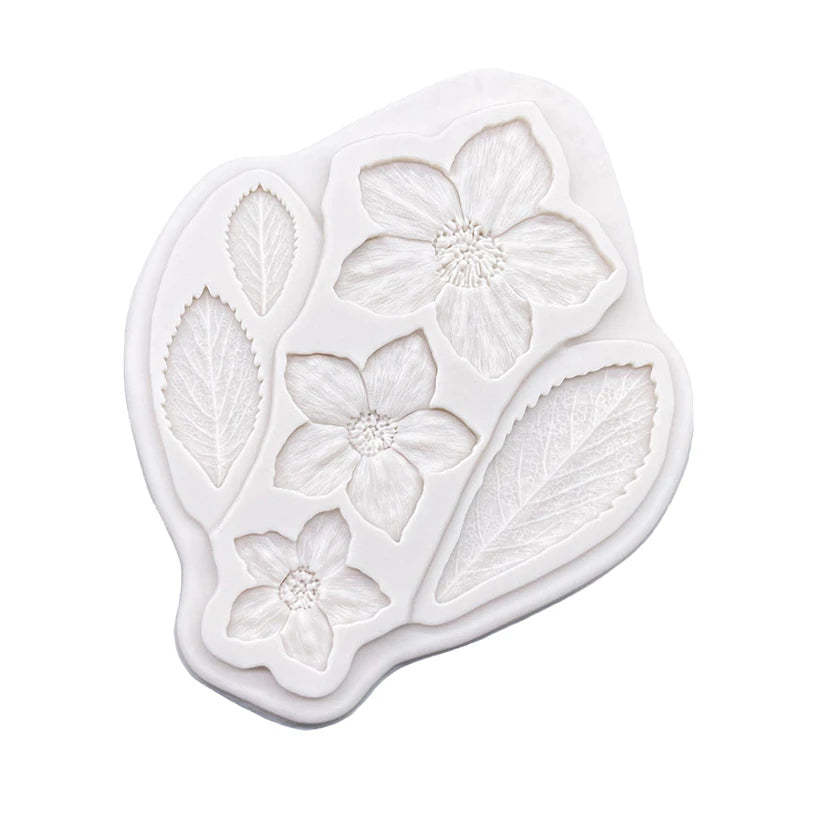 Strawberry Leaf Flower Silicone Mold Sugarcraft Cupcake Baking Mold Chocolate Fondant Cake Decorating Tools