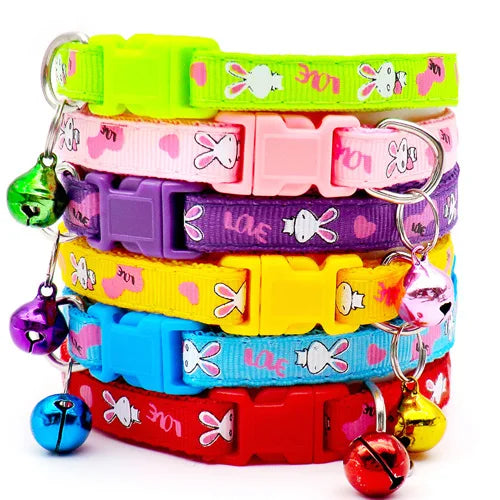 100Pcs Dog Collar With Bells Adjustable
