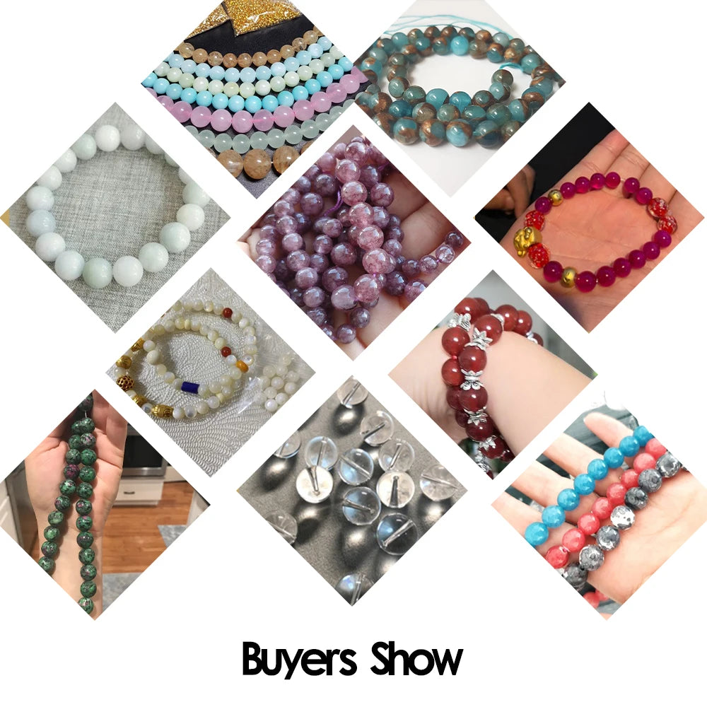 Natural Stone Beads 4-10mm Amethysts Lava Turquoises Agates Jades Garnet Quartzs Beads For Jewelry Making DIY Bracelet Necklace