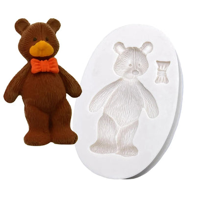 Cute Bear Silicone Sugarcraft Mold Resin Tools Cupcake Baking Mould Fondant Cake Decorating Tools