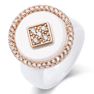 New Big Oversize Women Rings Healthy Comforfit Never Fade Color Fashion Jewelry Gift CZ Crystal  Women Rings  Chrismas Gift