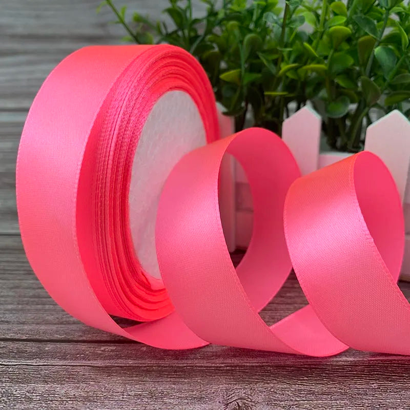 25 Yards/Roll Satin Ribbons For Crafts Bow Handmade Gift Wrapping Christmas Wedding Decorative Ribbon 6/10/15/20/25/40/50mm