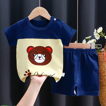 Kids Clothes Set Baby Boy/Girl T-Shirt + Shorts Summer Clothing
