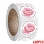 100-500 Pcs Thank You Stickers Cute Pink Gold Labels For Small Business Or Wedding Gift Decor Sticker Stationery Supplies