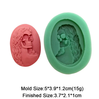 DIY Halloween Decoration Series Fondant Silicone Mold Skull Pumpkin Alphabet Styles Chocolate Sugar Dessert Kitchen Baking Tools