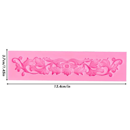 Baroque Style Curlicues Scroll Lace Fondant Silicone Mold Cake Border Decoration Cupcake Top Decoration Mold