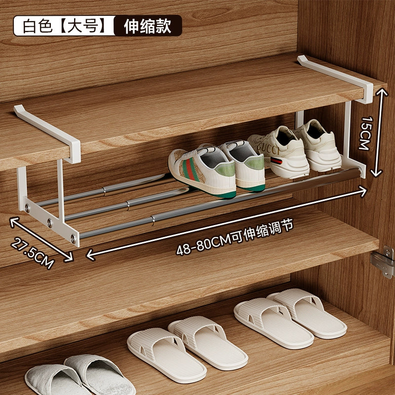 For Home Shoe Cabinet Storage Rack Installation-Free Retractable Lower Hanging Suspended Special Slippers Storage Rack Space-Saving Handy Gadget