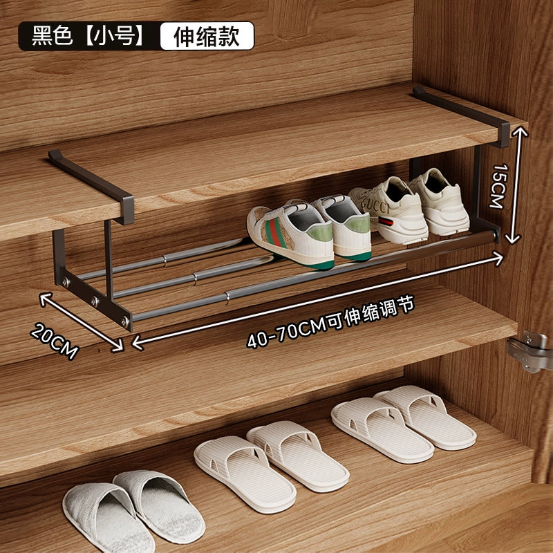 For Home Shoe Cabinet Storage Rack Installation-Free Retractable Lower Hanging Suspended Special Slippers Storage Rack Space-Saving Handy Gadget