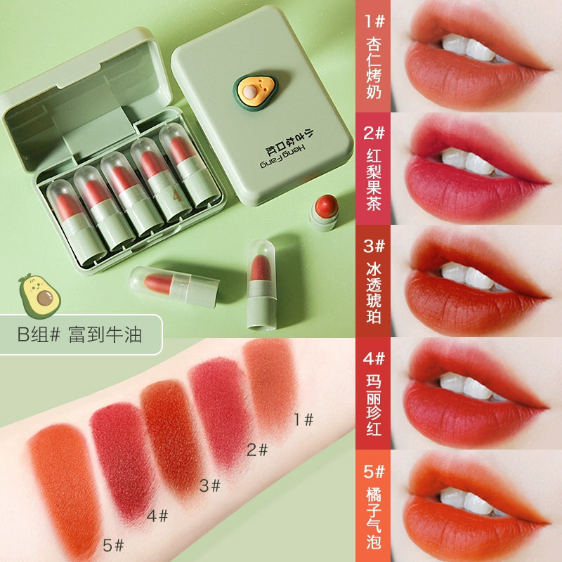 Sample Fruit Yellow Skin White Portable Lipstick in a Box