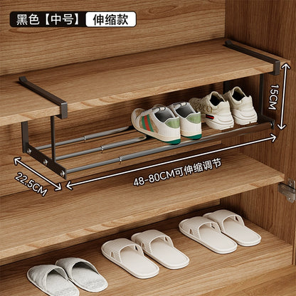 For Home Shoe Cabinet Storage Rack Installation-Free Retractable Lower Hanging Suspended Special Slippers Storage Rack Space-Saving Handy Gadget