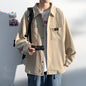 Trendy Corduroy Fall and Winter Loose Lapels Raccoon Outwear