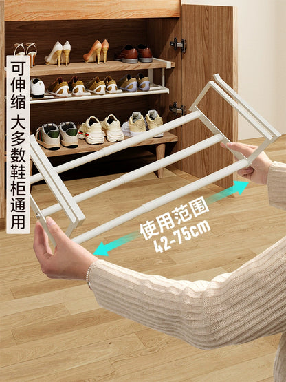 For Home Shoe Cabinet Storage Rack Installation-Free Retractable Lower Hanging Suspended Special Slippers Storage Rack Space-Saving Handy Gadget