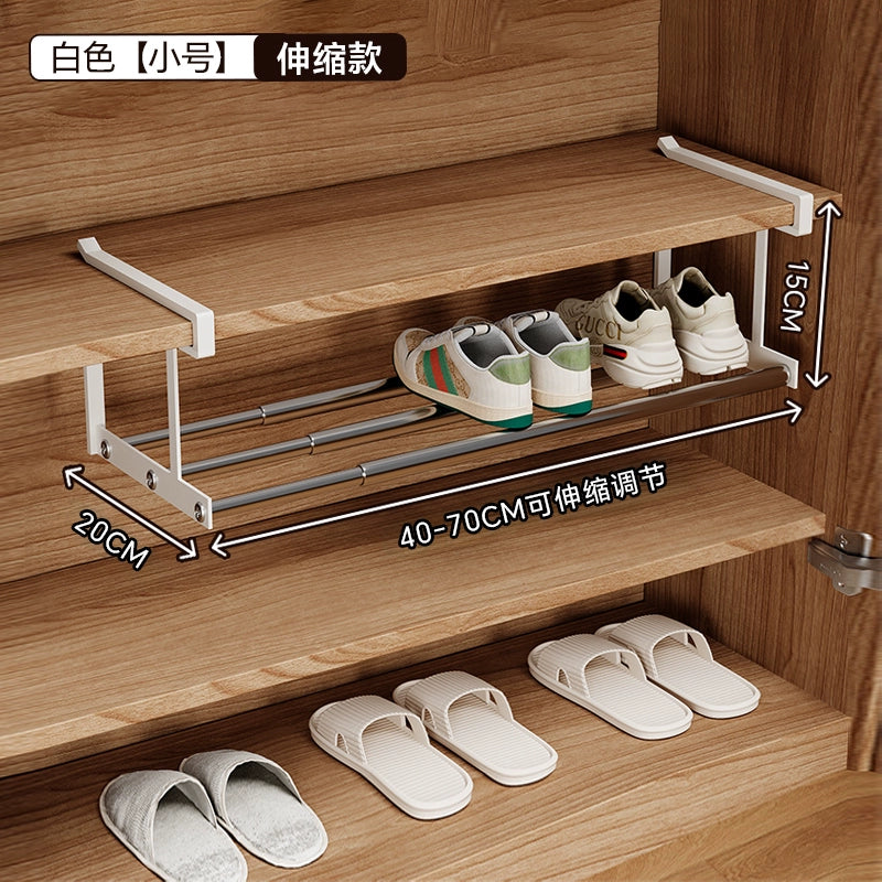 For Home Shoe Cabinet Storage Rack Installation-Free Retractable Lower Hanging Suspended Special Slippers Storage Rack Space-Saving Handy Gadget
