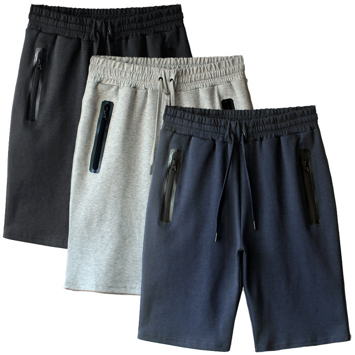 Zipper Pocket Shorts Fitness Summer Wear