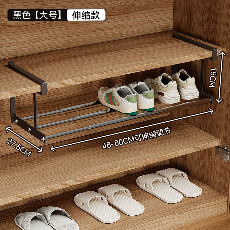 For Home Shoe Cabinet Storage Rack Installation-Free Retractable Lower Hanging Suspended Special Slippers Storage Rack Space-Saving Handy Gadget