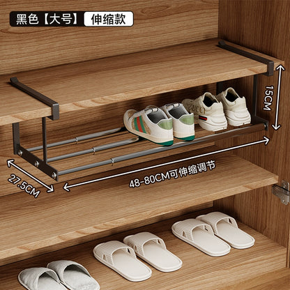 For Home Shoe Cabinet Storage Rack Installation-Free Retractable Lower Hanging Suspended Special Slippers Storage Rack Space-Saving Handy Gadget