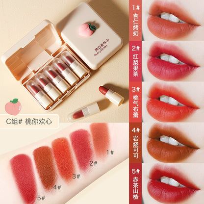 Sample Fruit Yellow Skin White Portable Lipstick in a Box