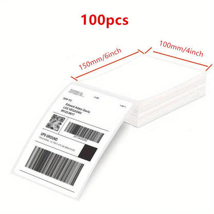 4x6 Inch Direct Thermal Labels 500 Labels Per stacked -Strong Adhesive, Labels Resistant to Water & Grease For shipping label
