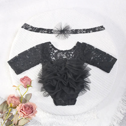 Newborn Baby Tutu Dress: Lace Girl Princess Romper, Perfect for Photoshoots