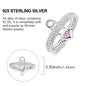 Rings Original 925 Sterling Silver Rings Simple Zircon Heart Ring For Wedding Valentine's Day Women Ring Jewelry Gift