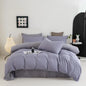Solid Color Quilt Cover New Milled Washed Cotton Single Bed Duvet Europe US Popular Skin-friendly 220x240 Double Use Bedding