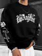 Men’s Gothic Letter Pullover – Soft Long Sleeve