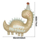 Happy Birthday Animal Foil Ballo﻿ Cute Matte on Bear Rainbow Bow Dinosaur Candy Balloon Design
