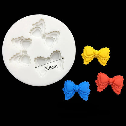Bow Bowknot Silicone Cake Baking Mold Sugarcraft Chocolate Cupcake Resin Tools Fondant Decorating Tools