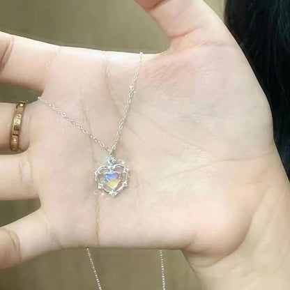 Stylish Pink Heart Necklace Gemstone Pendant Diamonds One Arrow Through Forever Love  Designs