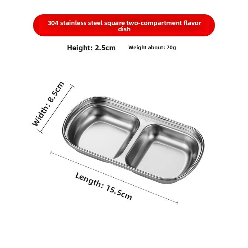 Small Sauce Bowl Kitchen Seasoning Dipping Dish Korean Style Stainless Steel 304 Multifunctional Tableware For Barbecue Dinner
