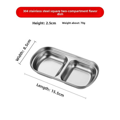 Small Sauce Bowl Kitchen Seasoning Dipping Dish Korean Style Stainless Steel 304 Multifunctional Tableware For Barbecue Dinner